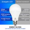 E ENERGETIC LIGHTING 6 Pack 150 Watt LED Light Bulb,