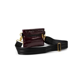 THINK ROYLN Bum Bag Crossbody, Glossy Deep Burgundy