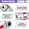 Plum Shaft Coupling Aluminium 20 mm to 22 mm, Flexible