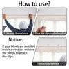 15 Pcs 3" Clear Valance Clips for Blinds 3 Inch