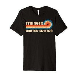 STRINGER Surname Retro Vintage 80s 90s Birthday Reunion Premium T-Shirt