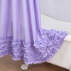 BESTRIPES Ruffle Shower Curtain, Purple Long Fabric Shower Curtain with