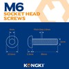 M6 x 90 mm Rounded Head Screws with Hexagon Socket