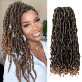 FFDDear 24Inch 7Packs Extended Faux Locs Crochet Hair Ombre Soft Locs Crochet Braids Distressed Natural Locs Pre Looped Synthetic Hair (24 Inch, 7Packs, T27)