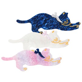 Gatuida Cat Hair Clips 3Pcs Duckbill Clips for Women Acrylic Hair Accessories for Bangs Styling for Girls