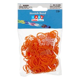Save Dollar Stores 312-Piece Stretch Band Bracelet Loops and S-Clips Set, DIY Craft, Children’s Activity Set, Orange