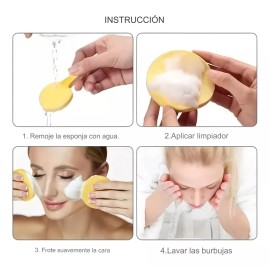 AOMUX 5 Paquetes De Esponjas Faciales Comprimidas, 12 Piezas Por Paquete, Esponjas Para Limpiar La Cara, Algodón Desmaquillante, Puff De Algas, Esponjas Viajeras Que Se Expanden Al Mojarse