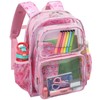Bagseri Clear Backpack for Kids - 15 Inch Clear Bookbag