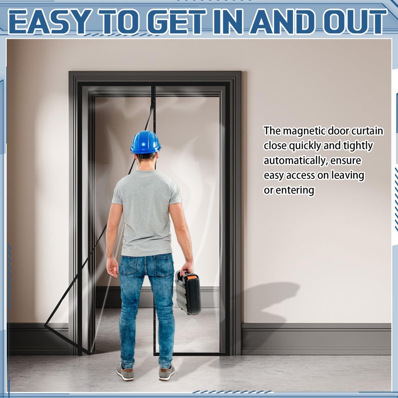Preboun 3 Sets Dust Barrier Magnetic Door Barrier Door Kit