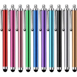 elitegadget 10 Pieces Random Color Stylus Pen - Colorful Universal Stylus Touch Screen Pen for Capacitive Touch Screens