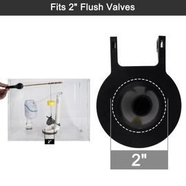 iFealClear 2 Inch Toilet Flapper Replacement Compatible with American Standard 7381129-200.0070A with Chain and Float Rubber Flapper for 2-Inch Flush Valves, Black