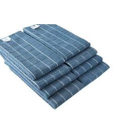 Microfiber Dish Towels - Soft, Super Absorbent and Lint Free Kitchen Towels - 8 Pack (Lattice Designed Blue Colors) - 26 x 18 Inch