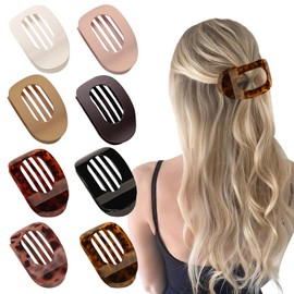 Pack of 8 Hair Clips for Women, Flat Claw Clip, Thin Hair, Non-Slip Hair Clip, Strong Hold Side Hair Clips for Thick and Thin Hair
