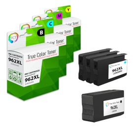TCT 962XL Ink Cartridge 4 Pack - Premium Compatible Replacement for HP 962XL High Yield Works with HP OfficeJet 9012 OfficeJet Pro 9010 9015 9018 9019 Printers (Black Cyan Magenta Yellow)