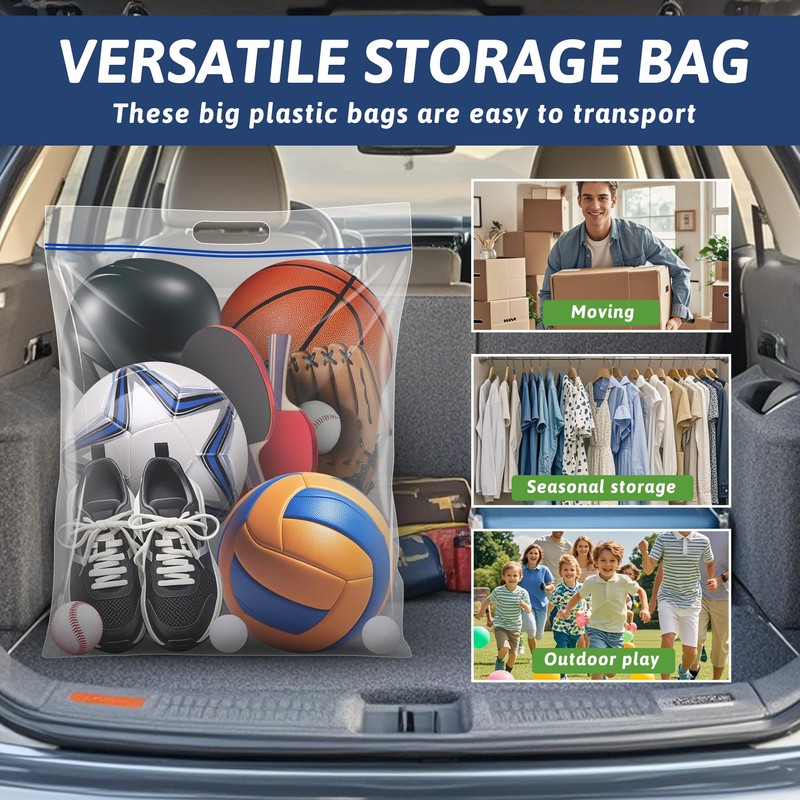 Extra Large 25 Gallon Storage Bags - 35” x 24”