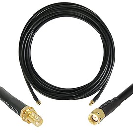 15 ft RP-SMA Male to RP-SMA Female Extension Cable (50 Ohm), WIZACE Pure Copper Low-Loss Coax Jumper for WiFi Router Wireless Network Card Security IP Camera Hotspot Miner to Antenna