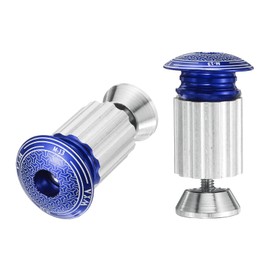 sourcing map Bar End Plugs Aluminum Handlebar End Caps Bike Plugs 0.6oz Expanding Locking for MTB Road BMX Fixed Gear Bike, Blue