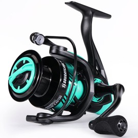 Sougayilang SL Spinning Reel 5.2:1 High Speed Metal Spool Powerful Spinning Fishing Reels Carp Fishing Pike Carbon Fiber Drag Max 25LB Fishing Reel-G10