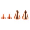 100 Sets Punk Cone Spikes Studs Electroplating Rose Gold Punk