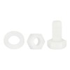 uxcell 300 Pcs/100 Sets Nylon Hex Bolts, M6 x 12mm