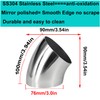 Urcollections 3" 45 Degree SS304 Stainless Steel Exhaust Elbow (4