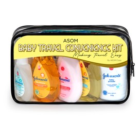 Baby Bath Essentials Travel Kit – Bedtime Soap Shampoo Lotion Wipes Rash Cream & Moisturizer – TSA Compliant All in One Baby Toiletries for Hassle-Free Travel.