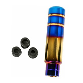 Baceyong 130MM Aluminium Burnt Blue Universal Gear Shift Knob Shifter Lever Head Manual Gear Shifter Stick Car Shifter with 3 Adapters 8mm 10mm 12mm