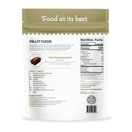 Quay Naturals Organic Millet Flour 2lb | USA-Grown & Milled | Stone-Ground, Gluten-Free, Non-GMO | Vegan, Paleo, High Fiber