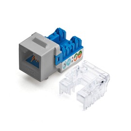 trueCABLE Cat6A Keystone Jack, Unshielded (UTP), 90 Degree Punch-Down, PoE++ (4PPoE), UL Listed, ETL Verified, ANSI/TIA Certified, Modular RJ45 Female, Gray, 12 Pack