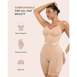 Lover-Beauty Shapewear Tummy Control Bodysuit Butt Lifting Seamless Body Shaper for Women Waist Trainer Comfortable Wearing