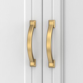 Asidrama 10 Pack 3.75 Inch(96mm) Champagne Bronze Kitchen Cabinet Handles, Cabinet Pulls Kitchen Cabinet Hardware for Cupboard Drawer Pulls 3150