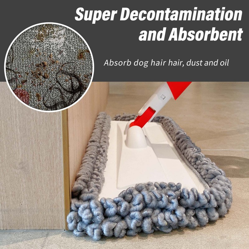 16.5 inch Mop Pads Refills, 3 Pack Microfiber Reusable Replacement