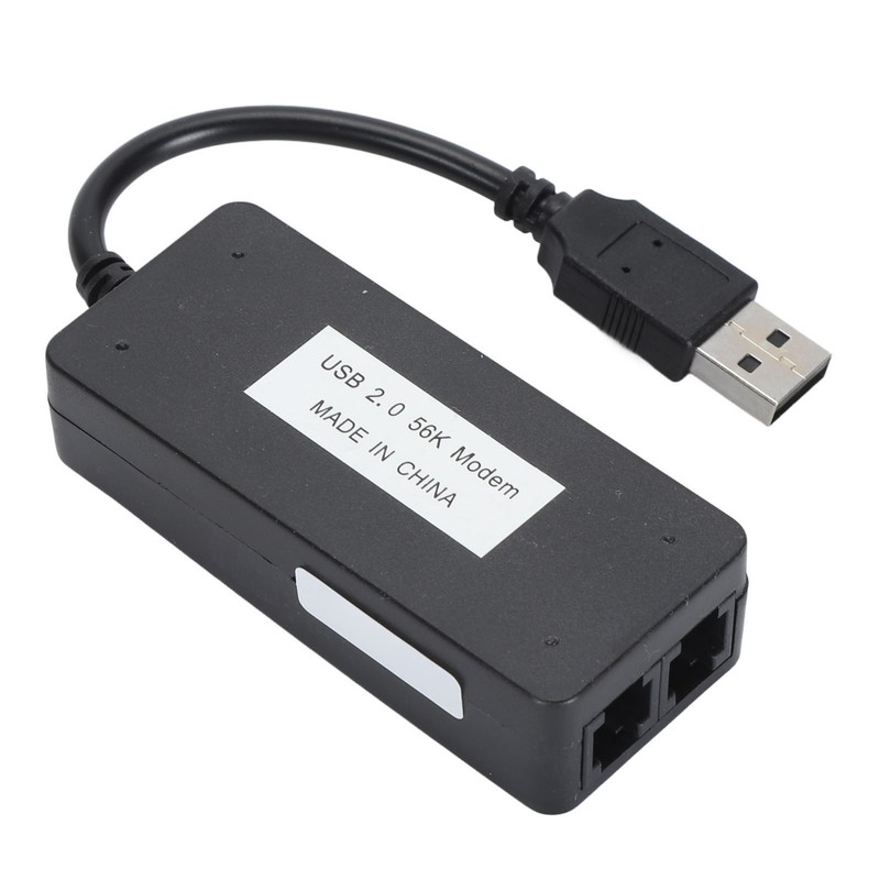 USB 56K External Dial Up Fax Data Modem Dual RJ11