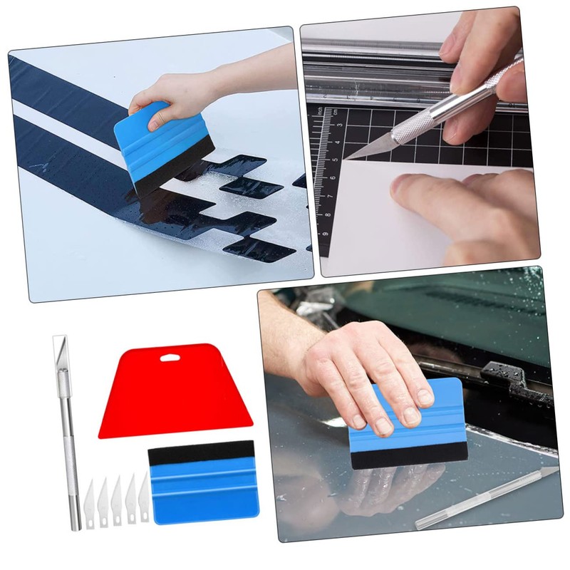CHILDWEET 8-in-1 Diy Car Vinyl Wrap Kit Window Tint Tool