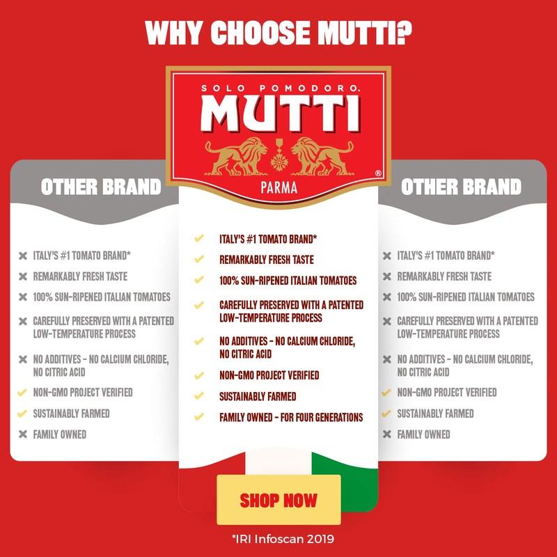 Mutti Tomato Puree with Basil (Passata con Basilico), 24.5 oz. | 6 Pack | Italy’s
