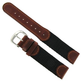 20mm Brown Leather Swiss Army Watchband Replacement