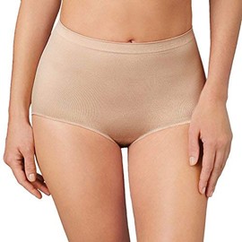 Ellen Tracy Essentials Womens Seamless Briefs 4-Pack Panties (XX-Large, Ivory Tan)
