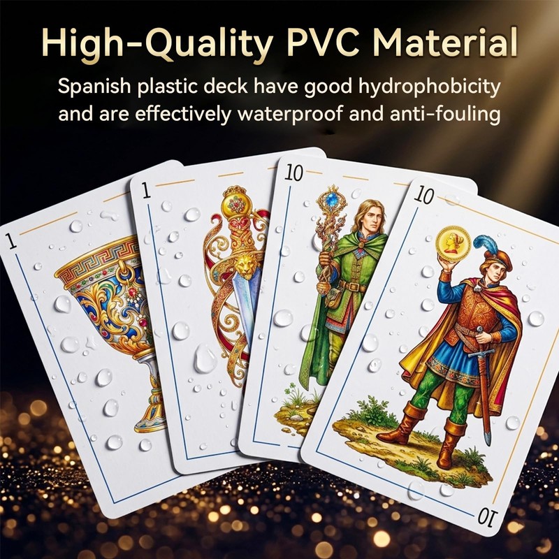 CDBXRA Spanish Cards Deck, Spanish Playing Cards Plastic