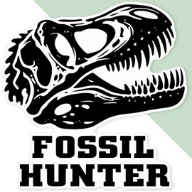 Extra Large 460mm 'Fossil Hunter Dinosaur Skull' Permanent Sticker Decal for Cars/Windows/Bins/Walls (DW00119835)