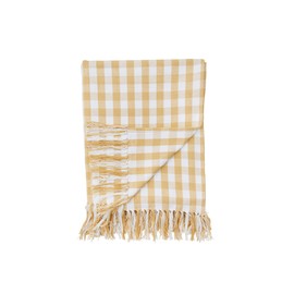 C&F Home Ashford Cornsilk Throw Blanket Cotton Machine Washable Soft Cozy for Couch Sofa Bed Throw Yellow