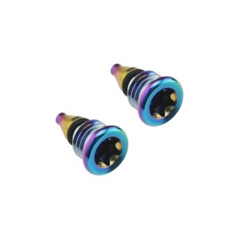 The Lord of the Tools 2 Pieces Bicycle Bleed Screws for Lever Reservoir T25 Compatible with Magura EBT, Titanium Alloy Screws Bicycle Fuel Tank Oil Filler Hole Screw Rainbow
