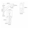 1 Pack Handrail Bracket, 3 Inch White Heavy Duty Stair
