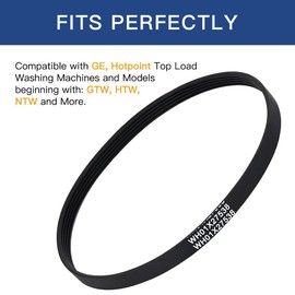 WH01X27538 Washer Drive Belt, Fit for GE, Hotpoint Clothes Washing Machine, Replaces AP6328256, 4587903, PS12299369
