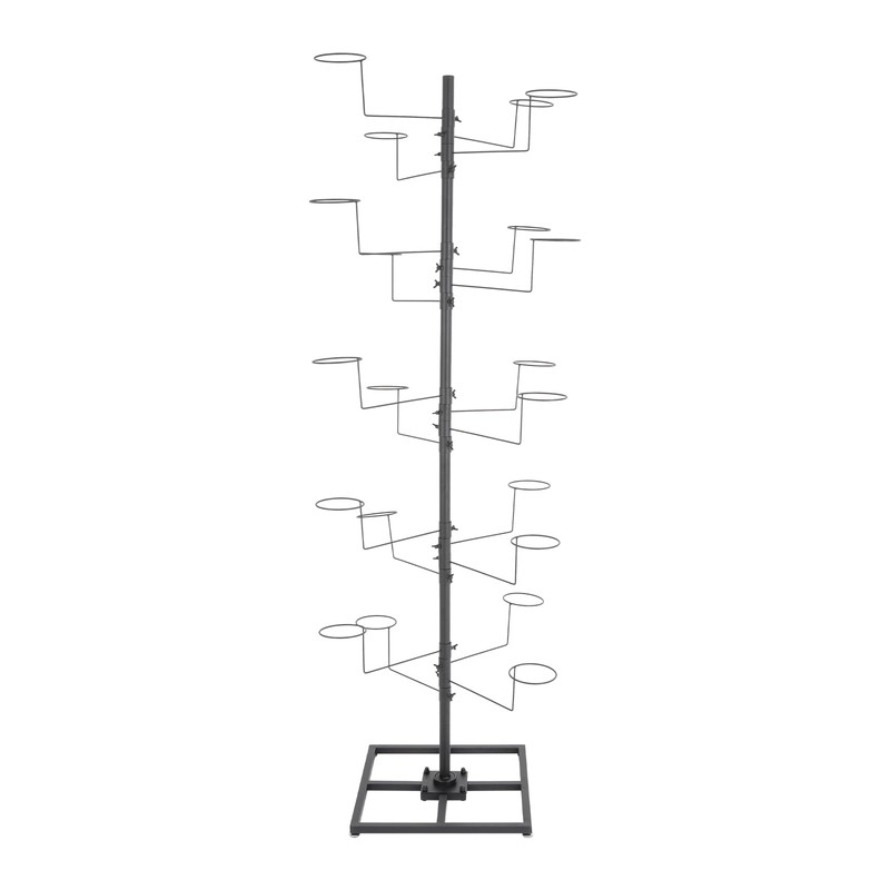 5 Tier Freestanding Metal Hat Organizer Rack with 20 Hookers,