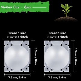 SupKing 8 Pcs Plant Rooting Grow Propagation Ball Air Layering Pods Clear Assisted Cutting Rooting Reusable Plant Rooting Device High Pressure Ball Grafting Device Root Box for Plants