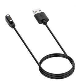 Charging Cable Compatible with YAMAY VeryFitPro SW021/SW01/Willful SW023/SW025/Letsfit ID205L/Letscom ID205S/ID216/Umidigi Uwatch 3/Uwatch GT, 2Pcs 3.3ft Magnetic USB Charging Cable Cord, Black