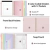 SKYDUE Storage Clipboard Folder with 6 Dividers & Refillable Notepad