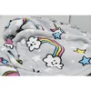 damaloo Flannel Blanket 130 x 170 cm with Unicorn Motif