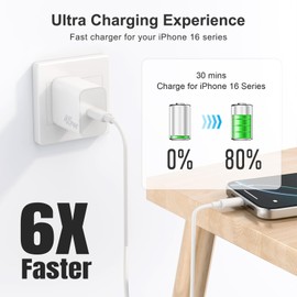 i-Phone 16 Charger Fast Charging, 2 Pack 45W USB C i-Phone 16 Pro Max Charger Block with 10FT Long Type C Charging Cable Cord for i-Phone 16/16 Plus/16 Pro Max/16 Pro,i-Pad Pro, Galaxy S24/23