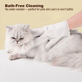 Mr Hsiung & Mrs Yin Pet Glove Wipes for Dogs & Cats (6-Count) - Hypoallergenic Cat Cleaning Wipes, Water-Based & Fragrance-Free Pet Wipes for Gentle Cleaning of Paws, Body & Fur